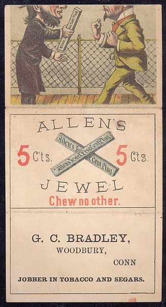 1890s Allen's Jewel Five Cent Plug Trade Card  2